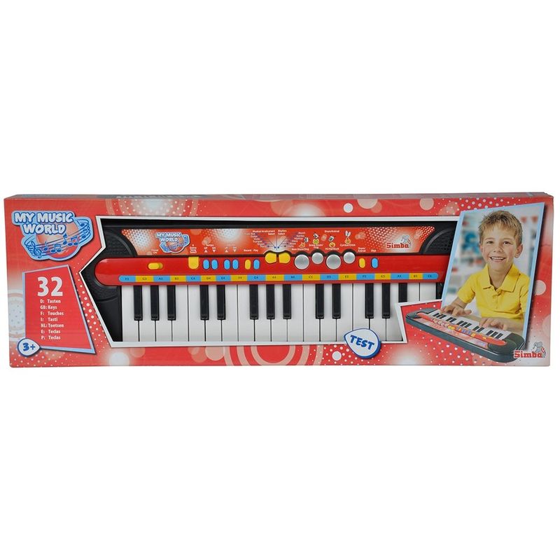 Jucarii, Copii si Bebe - Jucarii si jocuri - Jucarii de rol - Instrumente muzicale de jucarie - Jucarie simba orga my music world keyboard cu 32 clape - Infinity.ro