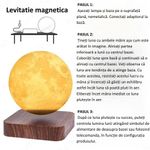 Casa si Gradina/Corpuri si surse de iluminat/Veioze si lampi/Veioze - Lampa LED Luna Cu Levitatie Magnetica, Putere 5W, 18 cm, Lumina reglabila in 3 tonuri, Alimentare AC, Comenzi tactile - Infinity.ro