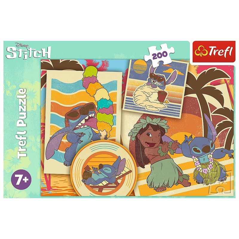 Jucarii, Copii si Bebe - Jucarii si jocuri - Jocuri si puzzle - Puzzle - Puzzle Trefl 200 stitch la plaja cu lilo si stitch - Infinity.ro