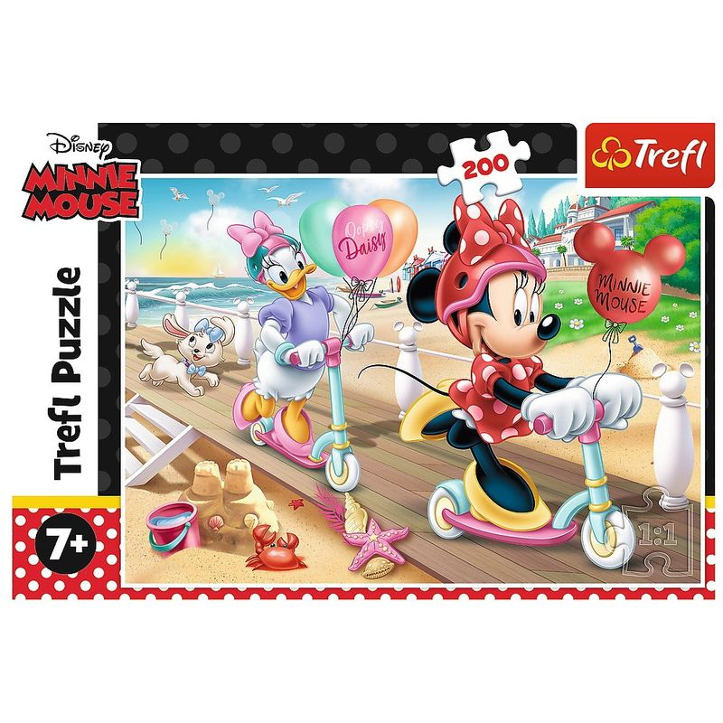 Jucarii, Copii si Bebe - Jucarii si jocuri - Jocuri si puzzle - Puzzle - Puzzle Trefl 200 minnie distractie la plaja - Infinity.ro