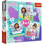 Jucarii, Copii si Bebe - Jucarii si jocuri - Jocuri si puzzle - Puzzle - Puzzle Trefl 3in1 gabbys dollhouse activitatile lui gabby - Infinity.ro