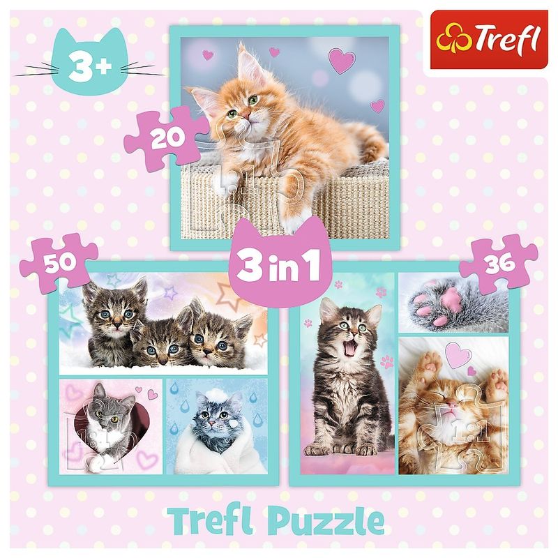 Jucarii, Copii si Bebe - Jucarii si jocuri - Jocuri si puzzle - Puzzle - Puzzle Trefl 3in1 pisicutele dragalase - Infinity.ro