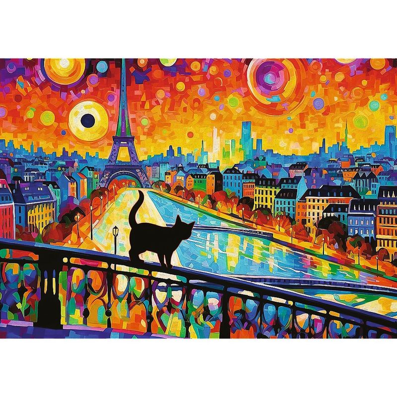 Jucarii, Copii si Bebe - Jucarii si jocuri - Jocuri si puzzle - Puzzle - Puzzle Trefl 1000 pisica din paris - Infinity.ro