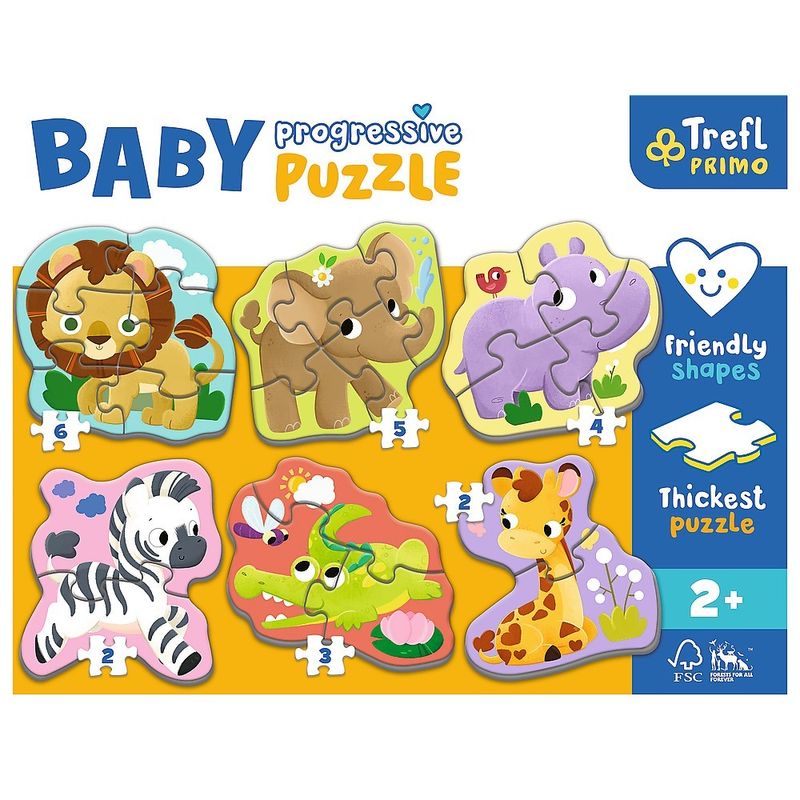 Jucarii, Copii si Bebe - Jucarii si jocuri - Jocuri si puzzle - Puzzle - Puzzle Trefl primo baby progressive safari - Infinity.ro