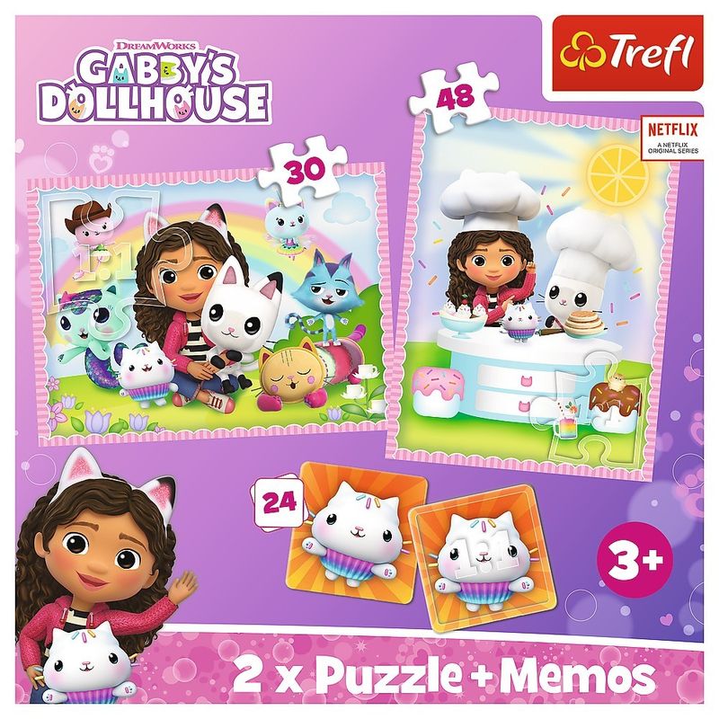 Jucarii, Copii si Bebe - Jucarii si jocuri - Jocuri si puzzle - Puzzle - Puzzle Trefl 2in1 memo gabbys dollhouse gabi si prietenii ei - Infinity.ro