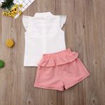 Fashion, accesorii si bijuterii - Copii - Imbracaminte copii - Treninguri si compleuri copii - Set camasuta si pantaloni cu broderie Drool , roz, marime 120 - Infinity.ro