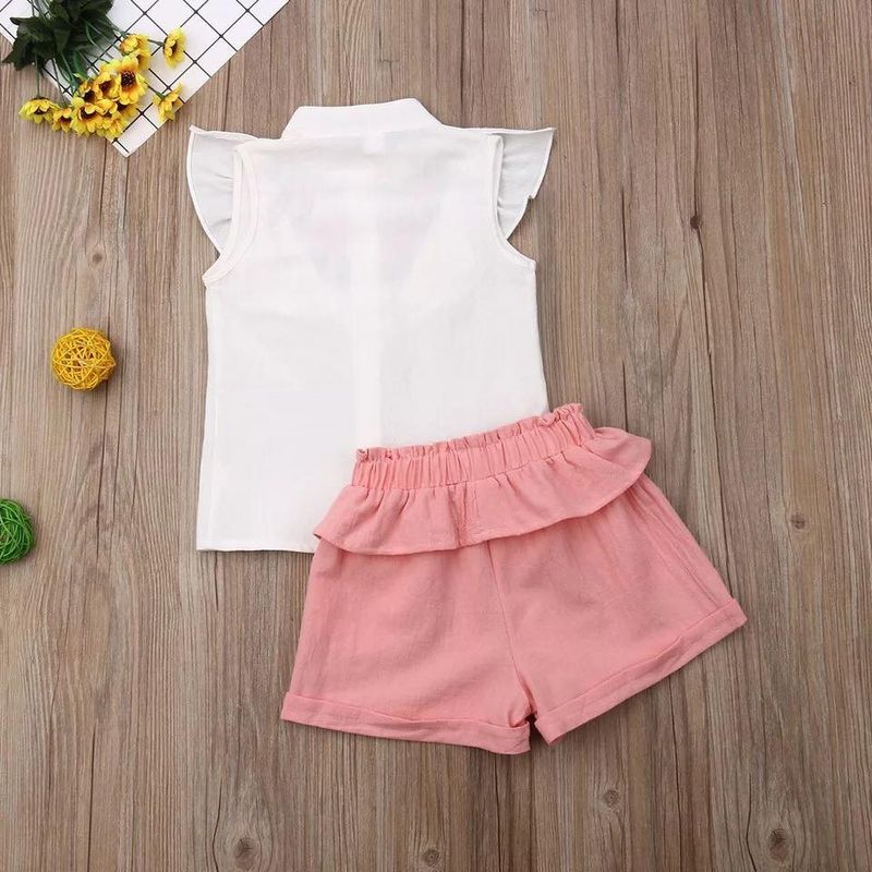 Fashion, accesorii si bijuterii - Copii - Imbracaminte copii - Treninguri si compleuri copii - Set camasuta si pantaloni cu broderie Drool , roz, marime 120 - Infinity.ro