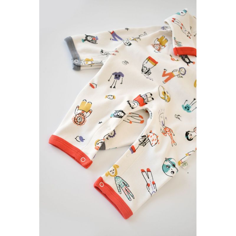 Fashion, accesorii si bijuterii - Copii - Imbracaminte copii - Salopete copii - Set 2 salopetele cu maneca lunga si pantaloni lungi - 100%bumbac organic - Rosu si Gri, BabyCosy (Marime: 18-24 Luni) - Infinity.ro