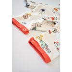 Fashion, accesorii si bijuterii - Copii - Imbracaminte copii - Salopete copii - Set 2 salopetele cu maneca lunga si pantaloni lungi - 100%bumbac organic - Rosu si Gri, BabyCosy (Marime: 18-24 Luni) - Infinity.ro