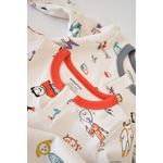 Fashion, accesorii si bijuterii - Copii - Imbracaminte copii - Salopete copii - Set 2 salopetele cu maneca lunga si pantaloni lungi - 100%bumbac organic - Rosu si Gri, BabyCosy (Marime: 18-24 Luni) - Infinity.ro