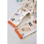 Fashion, accesorii si bijuterii - Copii - Imbracaminte copii - Salopete copii - Set 2 salopetele cu maneca lunga si pantaloni lungi - 100%bumbac organic - Portocaliu si Verde, BabyCosy (Marime: 6-9 luni) - Infinity.ro