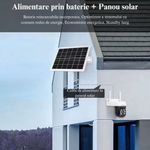 Casa si Gradina - Electrice - Smart Home - Camere de supraveghere - Camera de Supravegere SriHome DH006 cu Panou Solar, 4MP, Wi-Fi 2.4 Ghz, 2K, Baterie 4000 mAh, Nightvision Color - Infinity.ro