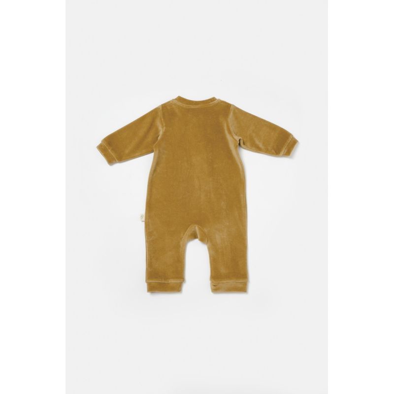 Fashion, accesorii si bijuterii - Copii - Imbracaminte copii - Salopete copii - Salopeta Elefant cu maneca lunga din 80%bumbac organic si 20% poliester - Mustar, BabyCosy (Marime: 18-24 Luni) - Infinity.ro