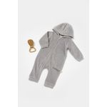 Fashion, accesorii si bijuterii - Copii - Imbracaminte copii - Salopete copii - Salopeta Elefant cu maneca lunga si gluga din 80%bumbac organic si 20% poliester - Gri, BabyCosy (Marime: 18-24 Luni) - Infinity.ro