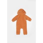 Fashion, accesorii si bijuterii - Copii - Imbracaminte copii - Salopete copii - Salopeta Elefant cu maneca lunga si gluga din 80%bumbac organic si 20% poliester - Caramiziu, BabyCosy (Marime: 18-24 Luni) - Infinity.ro