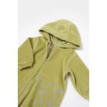Fashion, accesorii si bijuterii - Copii - Imbracaminte copii - Salopete copii - Salopeta Elefant cu maneca lunga si gluga din 80%bumbac organic si 20% poliester - Verde, BabyCosy (Marime: 18-24 Luni) - Infinity.ro