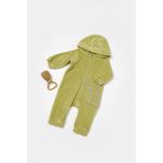 Fashion, accesorii si bijuterii - Copii - Imbracaminte copii - Salopete copii - Salopeta Elefant cu maneca lunga si gluga din 80%bumbac organic si 20% poliester - Verde, BabyCosy (Marime: 12-18 Luni) - Infinity.ro