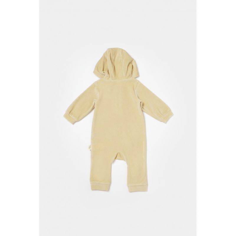 Fashion, accesorii si bijuterii - Copii - Imbracaminte copii - Salopete copii - Salopeta Elefant cu maneca lunga si gluga din 80%bumbac organic si 20% poliester - Stone, BabyCosy (Marime: 12-18 Luni) - Infinity.ro