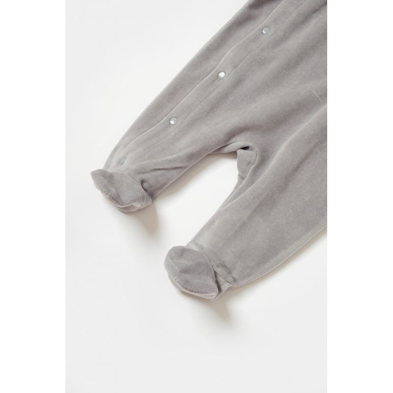 Fashion, accesorii si bijuterii - Copii - Imbracaminte copii - Salopete copii - Salopeta Elefant cu maneca lunga si botosei din 80%bumbac organic si 20% poliester - Gri, BabyCosy (Marime: 3-6 Luni) - Infinity.ro