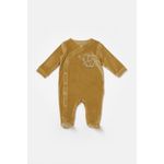 Fashion, accesorii si bijuterii - Copii - Imbracaminte copii - Salopete copii - Salopeta Elefant cu maneca lunga si botosei din 80%bumbac organic si 20% poliester - Mustar, BabyCosy (Marime: 3-6 Luni) - Infinity.ro