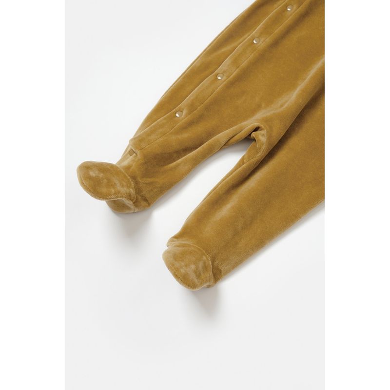 Fashion, accesorii si bijuterii - Copii - Imbracaminte copii - Salopete copii - Salopeta Elefant cu maneca lunga si botosei din 80%bumbac organic si 20% poliester - Mustar, BabyCosy (Marime: 3-6 Luni) - Infinity.ro