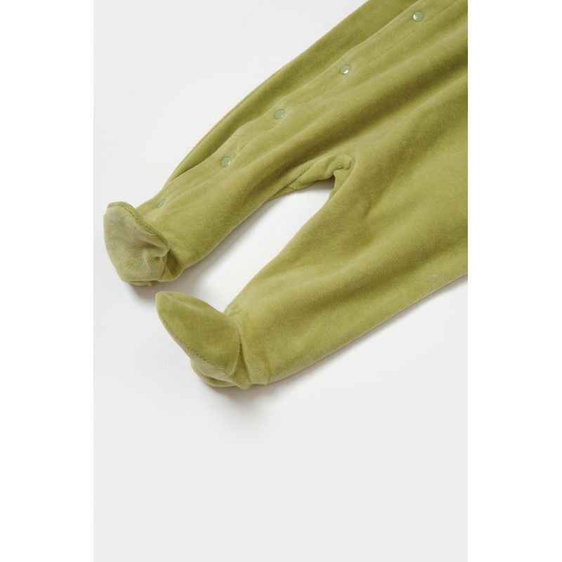 Fashion, accesorii si bijuterii - Copii - Imbracaminte copii - Salopete copii - Salopeta Elefant cu maneca lunga si botosei din 80%bumbac organic si 20% poliester - Verde, BabyCosy (Marime: 3-6 Luni) - Infinity.ro