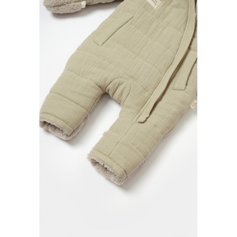 Fashion, accesorii si bijuterii - Copii - Imbracaminte copii - Salopete copii - Salopeta de iarna pentru bebelusi, Winter muselin, 100% bumbac - Verde, BabyCosy (Marime: 18-24 Luni) - Infinity.ro
