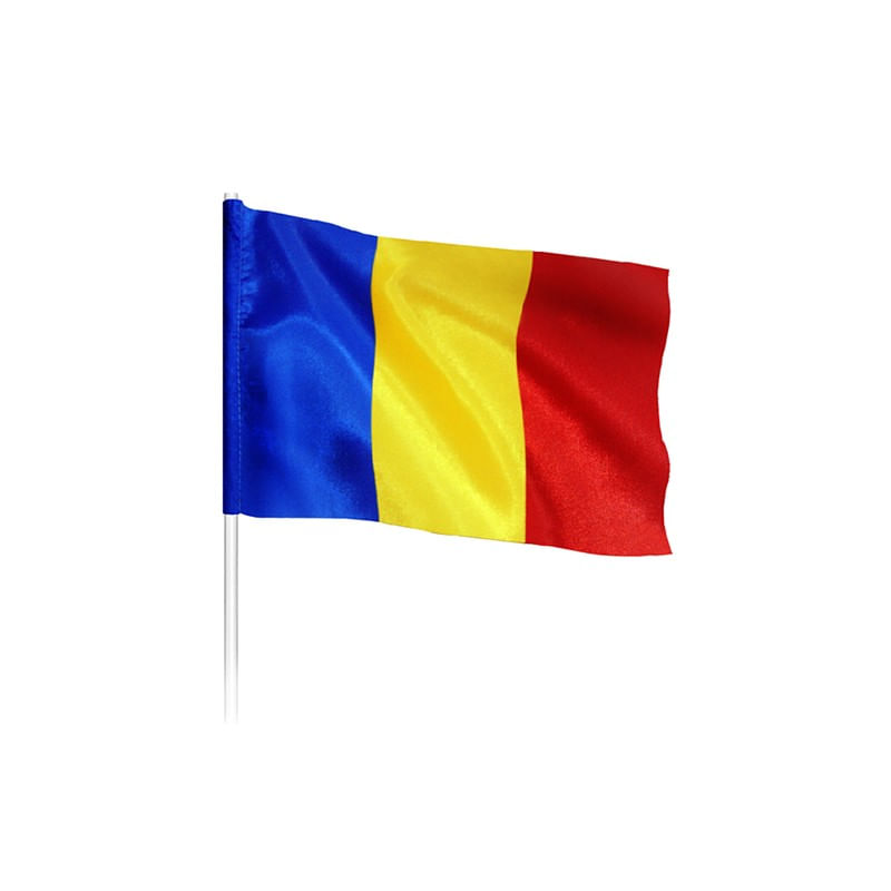 Sport si Outdoor - Sporturi de echipa - Fotbal - Fan shop fotbal - Set 12 Steaguri tricolore cu stema, 30 cm x 45 cm, Romania / flag / drapel - Infinity.ro