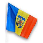 Sport si Outdoor - Sporturi de echipa - Fotbal - Fan shop fotbal - Set 12 Steaguri tricolore cu stema, 30 cm x 45 cm, Romania / flag / drapel - Infinity.ro