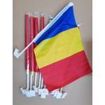 Sport si Outdoor - Sporturi de echipa - Fotbal - Fan shop fotbal - Set 100 Steaguri auto tricolore 30x45 cm, Romania / flag / drapel romanesc - Infinity.ro
