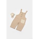 Fashion, accesorii si bijuterii - Copii - Imbracaminte copii - Salopete copii - Salopeta cu bretele si buzunar, 100% bumbac - Apricot, BabyCosy (Marime: 9-12 luni) - Infinity.ro