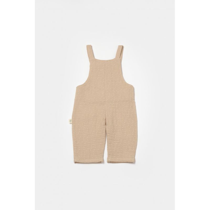 Fashion, accesorii si bijuterii - Copii - Imbracaminte copii - Salopete copii - Salopeta cu bretele si buzunar, 100% bumbac - Apricot, BabyCosy (Marime: 9-12 luni) - Infinity.ro