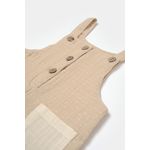 Fashion, accesorii si bijuterii - Copii - Imbracaminte copii - Salopete copii - Salopeta cu bretele si buzunar, 100% bumbac - Apricot, BabyCosy (Marime: 9-12 luni) - Infinity.ro