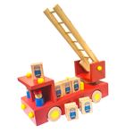 Jucarii, Copii si Bebe - Jucarii si jocuri - Jucarii bebelusi - Jucarii de sortat - Jucarie educativa tip Masina de pompieri din lemn - Infinity.ro