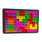 Jucarii, Copii si Bebe - Jucarii si jocuri - Jucarii & jocuri educative - Jocuri si jucarii educative - Tabla Tetris, Pop It, senzoriala, silicon, Multicolor, 26 piese, 25 cm x 16 cm - Infinity.ro