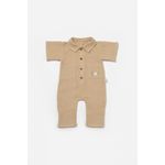 Fashion, accesorii si bijuterii - Copii - Imbracaminte copii - Salopete copii - Salopeta cu maneca scurta si nasturei Sheep, 100% bumbac - Apricot, BabyCosy (Marime: 18-24 Luni) - Infinity.ro