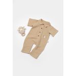 Fashion, accesorii si bijuterii - Copii - Imbracaminte copii - Salopete copii - Salopeta cu maneca scurta si nasturei Sheep, 100% bumbac - Apricot, BabyCosy (Marime: 6-9 luni) - Infinity.ro