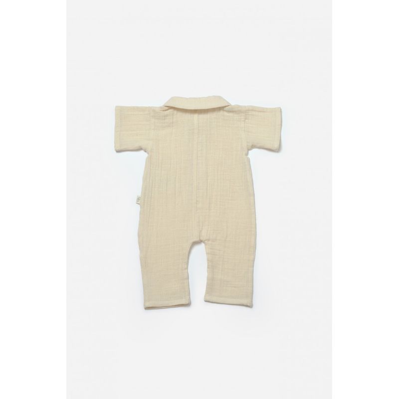 Fashion, accesorii si bijuterii - Copii - Imbracaminte copii - Salopete copii - Salopeta cu maneca scurta si nasturei Sheep, 100% bumbac - Stone, BabyCosy (Marime: 6-9 luni) - Infinity.ro