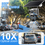 Casa si Gradina - Electrice - Smart Home - Camere de supraveghere - Camera de supraveghere cu panou solar MaGeCa, 4G, Cartela SIM, 4MP Full HD, Zoom 10X, 3 zone supravegheate simultan, Gri - Infinity.ro