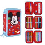 Carti si Birotica - Rechizite - Penare - Penar Echipat Mickey Mouse, 43 piese,19.5 x 12 x 6.5 cm 19.5 x 12 x 6.5 cm Albastru/Rosu - Infinity.ro