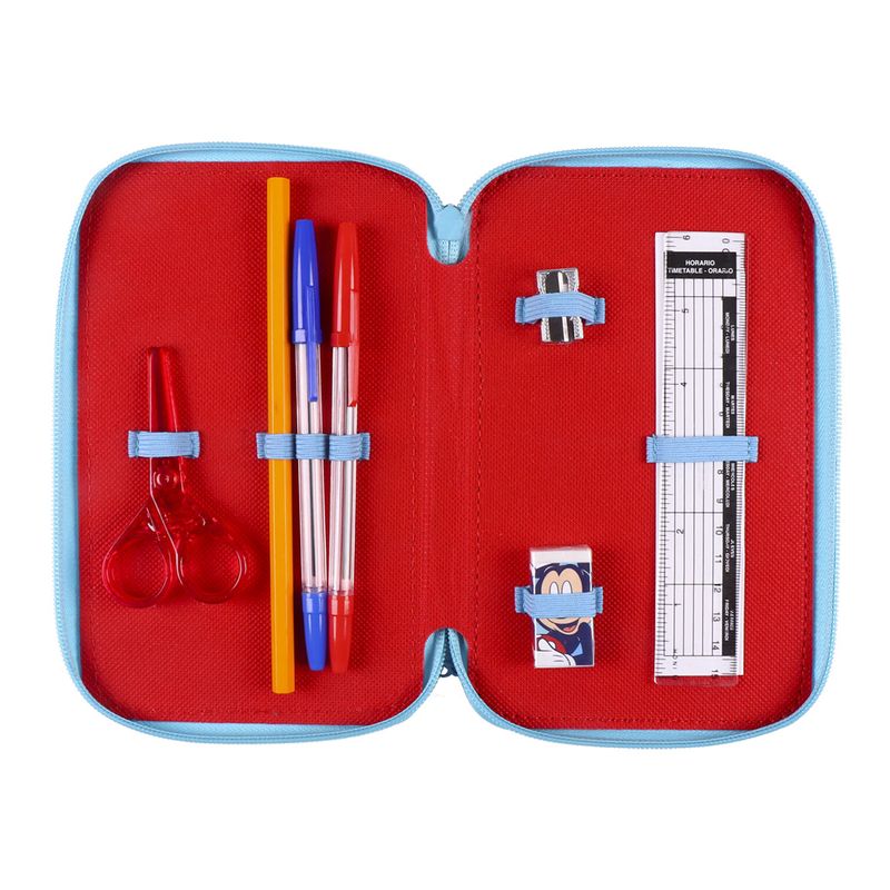 Carti si Birotica - Rechizite - Penare - Penar Echipat Mickey Mouse, 43 piese,19.5 x 12 x 6.5 cm 19.5 x 12 x 6.5 cm Albastru/Rosu - Infinity.ro