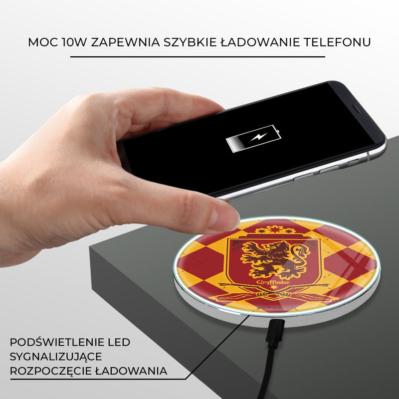 Laptop, Telefoane si Tablete - Telefoane mobile si accesorii - Accesorii Telefoane - Incarcatoare telefoane - Incarcator wireless Fast Charge Harry Potter Hogwarts Multicolor - Infinity.ro