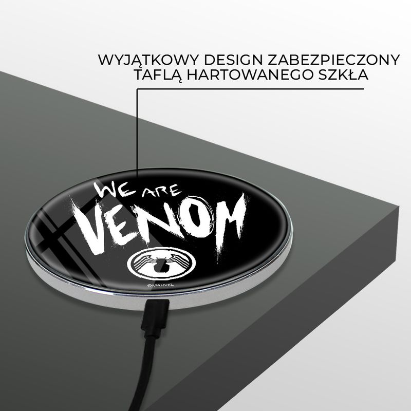 Laptop, Telefoane si Tablete - Telefoane mobile si accesorii - Accesorii Telefoane - Incarcatoare telefoane - Incarcator wireless Fast Charge Marvel Venom Multicolor - Infinity.ro