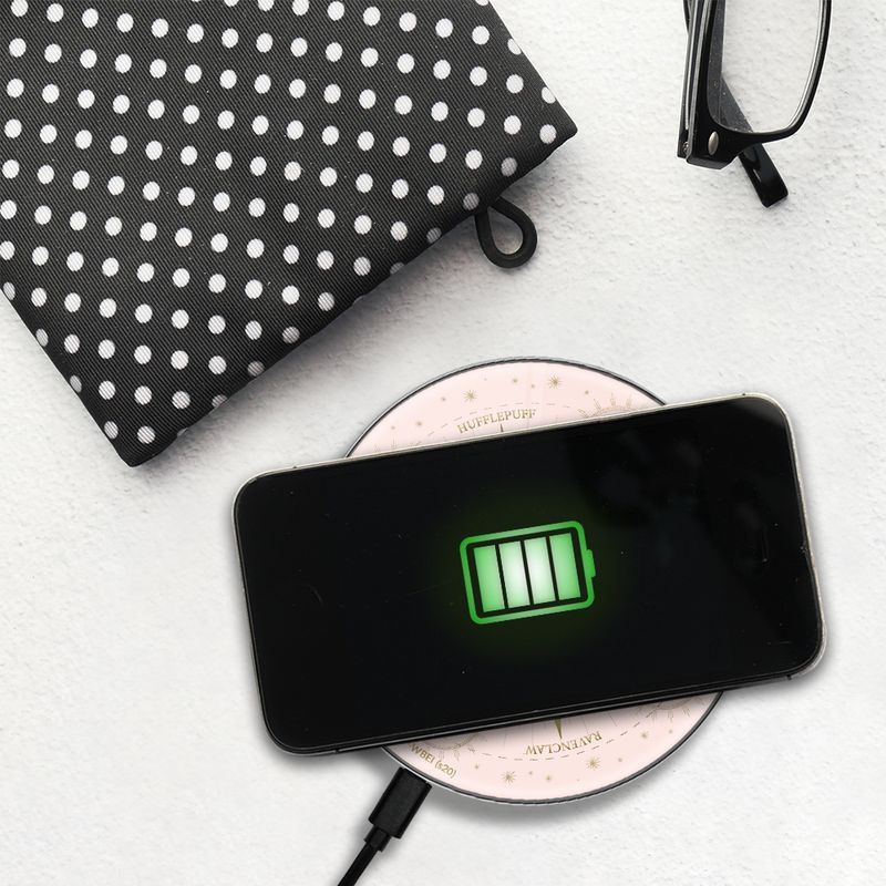 Laptop, Telefoane si Tablete - Telefoane mobile si accesorii - Accesorii Telefoane - Incarcatoare telefoane - Incarcator wireless Fast Charge Harry Potter Hogwarts Roz - Infinity.ro