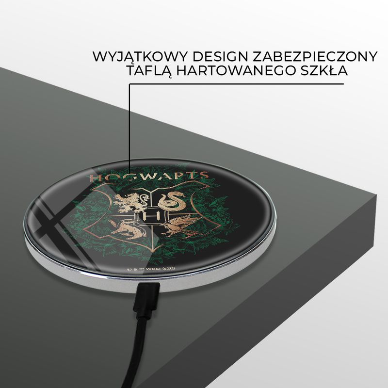 Laptop, Telefoane si Tablete - Telefoane mobile si accesorii - Accesorii Telefoane - Incarcatoare telefoane - Incarcator wireless Fast Charge Harry Potter Hogwarts Negru - Infinity.ro
