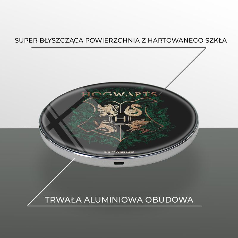 Laptop, Telefoane si Tablete - Telefoane mobile si accesorii - Accesorii Telefoane - Incarcatoare telefoane - Incarcator wireless Fast Charge Harry Potter Hogwarts Negru - Infinity.ro