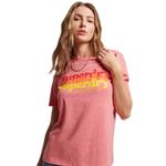 Fashion, accesorii si bijuterii - Femei - Imbracaminte femei - Tricouri si topuri femei - Tricou Dama Superdry W1011054A XL INTL Rosu deschis - Infinity.ro