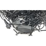 Casa si Gradina - Decoratiuni - Decoratiuni de sezon - Instalatie de Craciun de exterior tip Perdea, 8 m x 1 m, 360 LED-uri, fir negru, cu FLASH, Alb Cald - Infinity.ro