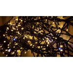 Casa si Gradina - Decoratiuni - Decoratiuni de sezon - Instalatie de Craciun de exterior tip Perdea, 8 m x 1 m, 360 LED-uri, fir negru, cu FLASH, Alb Cald - Infinity.ro