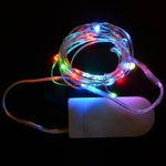 Casa si Gradina - Decoratiuni - Decoratiuni de sezon - Instalatie de Craciun tip Liniara cu baterii, 2 m, 20 leduri, jocuri de lumini, Fir Cupru, Multicolor - Infinity.ro